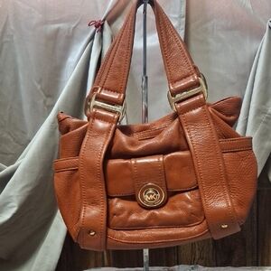 Michael Kors Cognac Leather Shoulder Bag